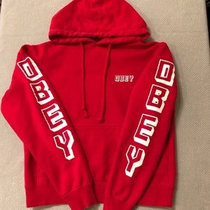 Red Obey Worldwide hoodie